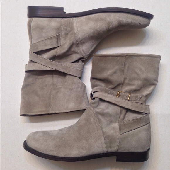 Burberry Shoes - Burberry suede side buckle detail ankle boots